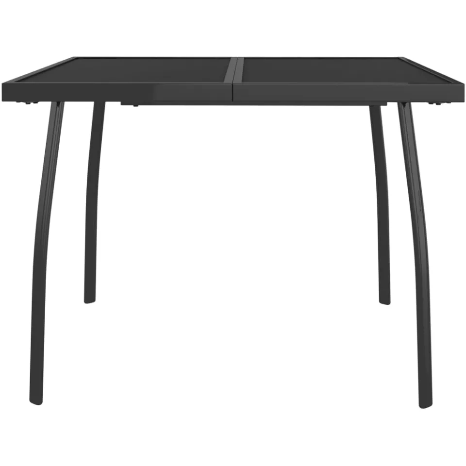 vidaXL Tuintafel 100x100x72 cm staalgaas antracietkleurig Anthraciet