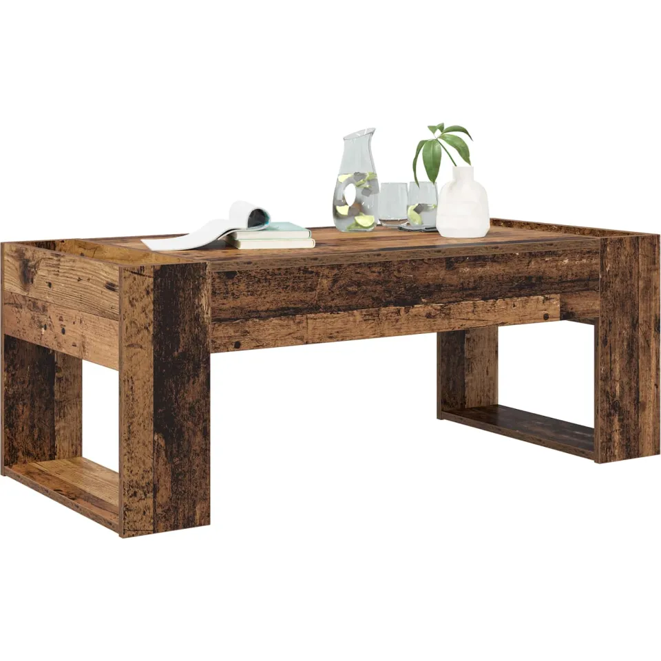 vidaXL Salontafel Oudhout 110 x 50 x 41 cm Bewerkt hout Bruin