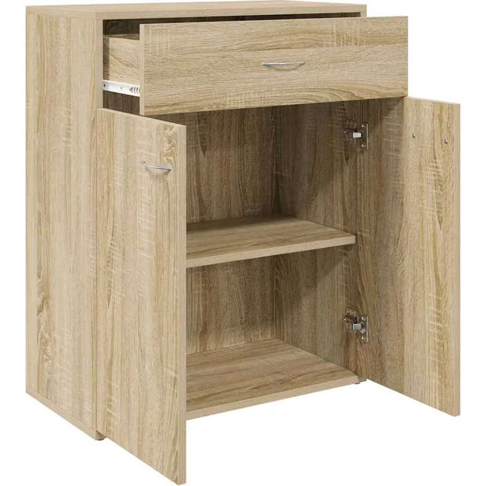 vidaXL Dressoir 60x30x75 cm bewerkt hout sonoma eikenkleurig