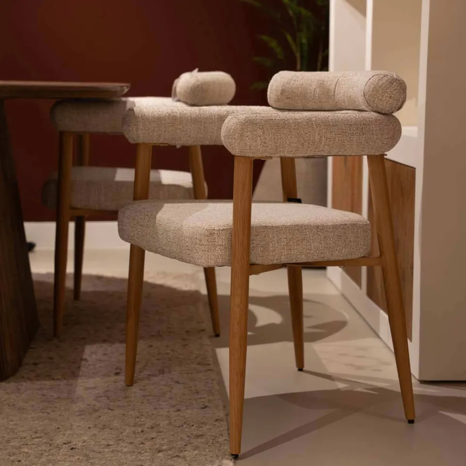 Giga Meubel Lidingö eetkamerstoel beige naturel, foto 3