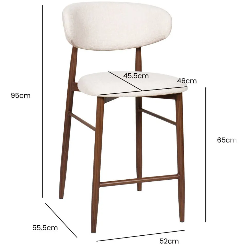 Giga Meubel Alexia barkruk beige, foto 5