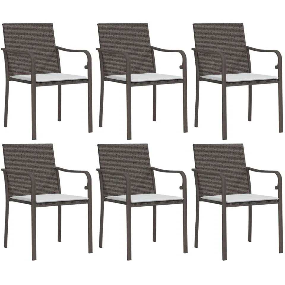 vidaXL 7-delige Tuinset met kussens poly rattan en staal, foto 3