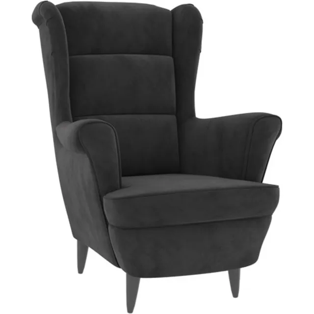 vidaXL Fauteuil - fluweel - donkergrijs