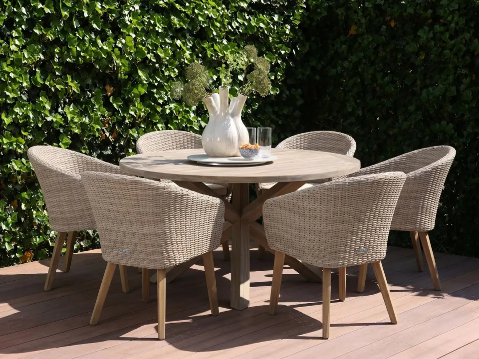 Intenso Furniture Intenso Tropea/ROUGH-Y ø150cm dining tuinset 7-delig, foto 4