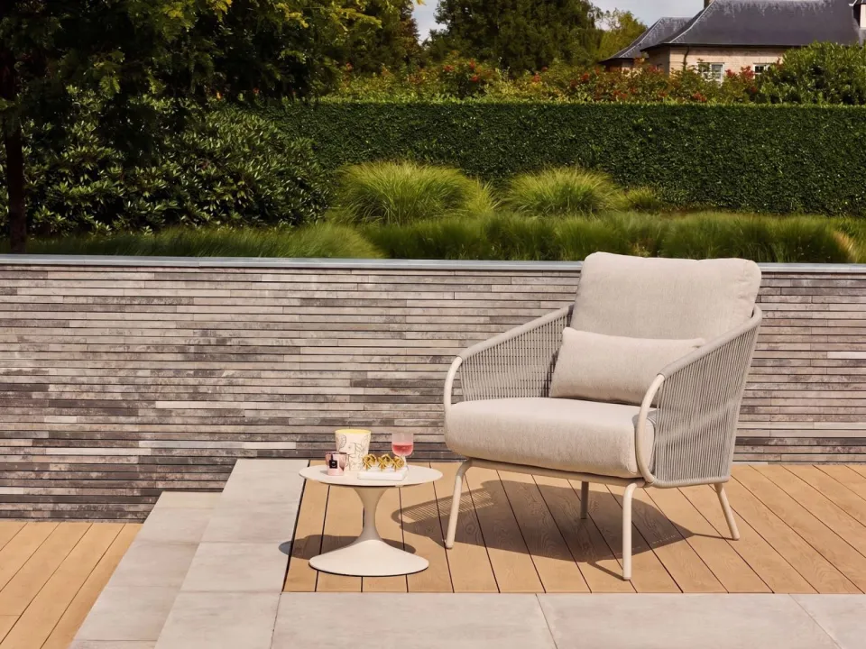 Suns Dolce lounge tuinstoel taupe, foto 4