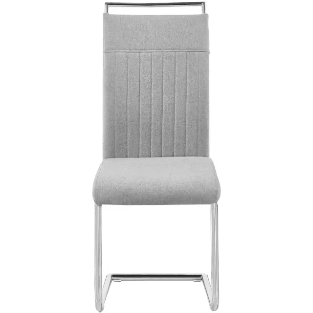 IDIMEX Eetkamerstoelen ERICA, set van 4 - Lichtgrijs