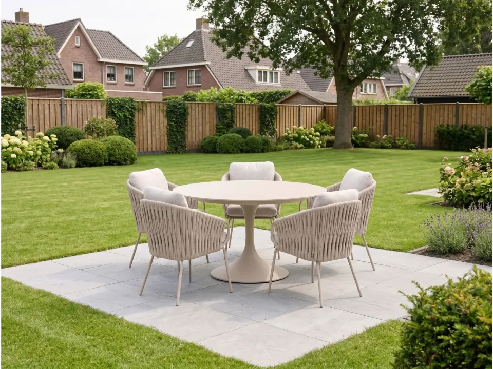 Suns Dolce/Nova ø150cm dining tuinset 6-delig bruin, foto 5
