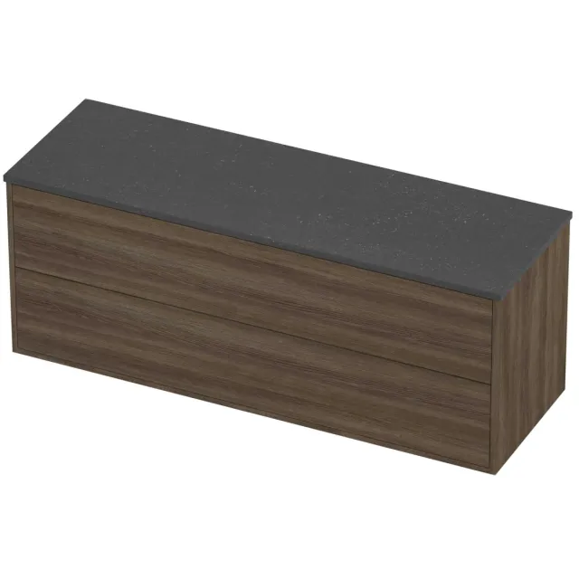 Proline Deck Badmeubelset Hardsteen Voor Grepen Symmetrisch 140x46x54 cm Blue Stone Vital Oak Eiken