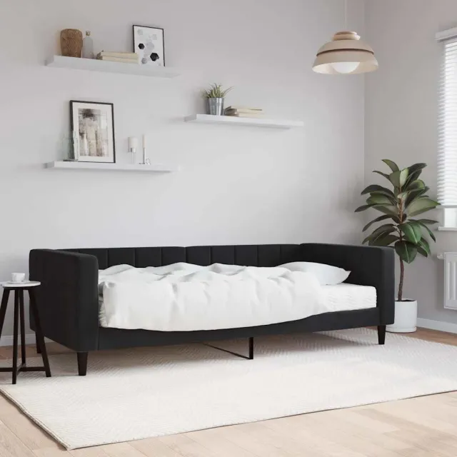 vidaXL Slaapbank met matras 90x190 cm fluweel zwart