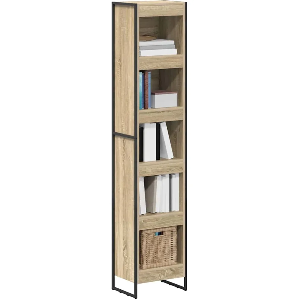 vidaXL Boekenkast 40 x 30 x 189,5 cm Bewerkt hout Sonoma Bruin