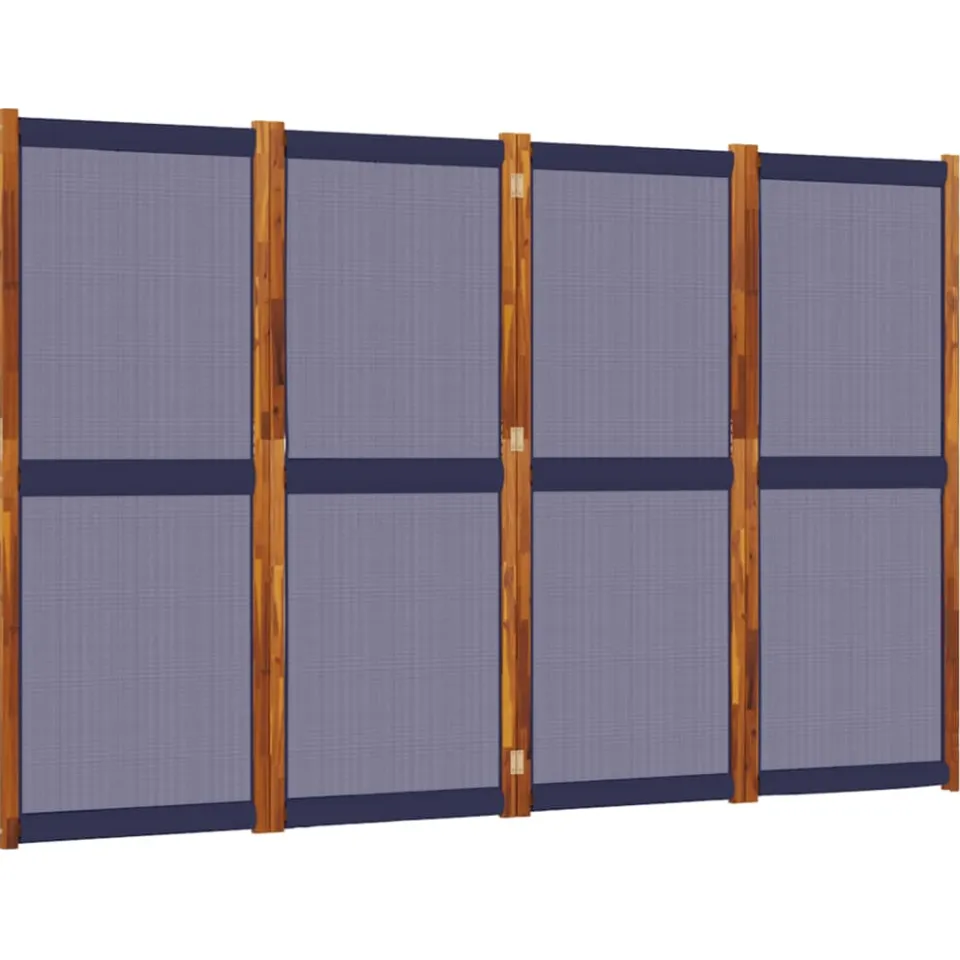 vidaXL Kamerscherm met 4 panelen 280x180 cm donkerblauw