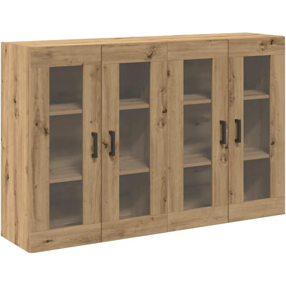 vidaXL Wandkasten 2 st Artisan Eiken 69,5 x 34 x 90 cm Bewerkt hout, foto 3