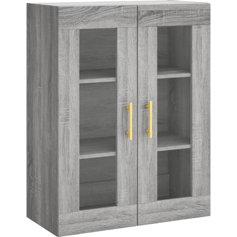 vidaXL Hangkasten 2 st bewerkt hout grijs sonoma eikenkleurig, foto 4