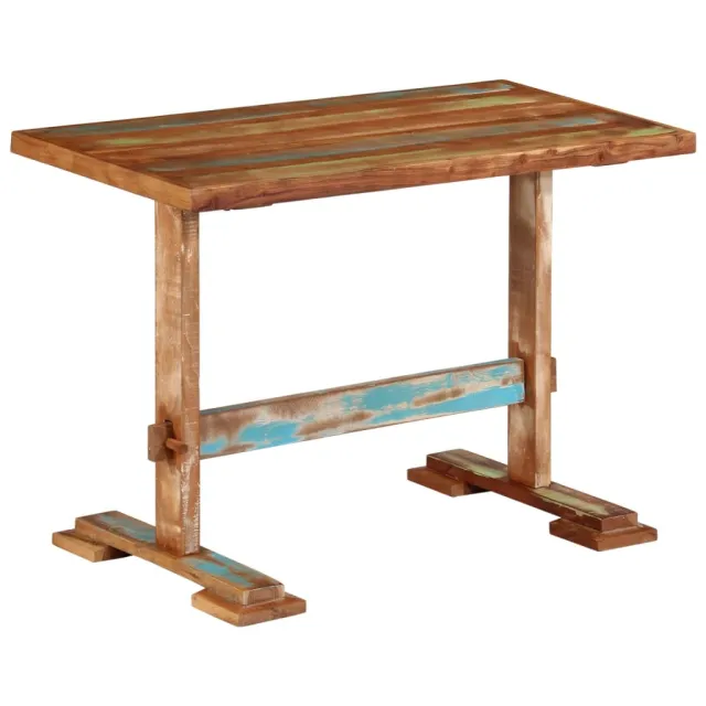 vidaXL Eettafel 110x55x78 cm massief gerecycled hout Bruin