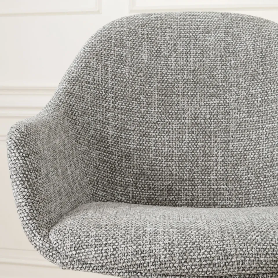 Nolon Niva-Mae draaibare tulp barkruk grijs blend - verstelbaar - beige onderstel, foto 4