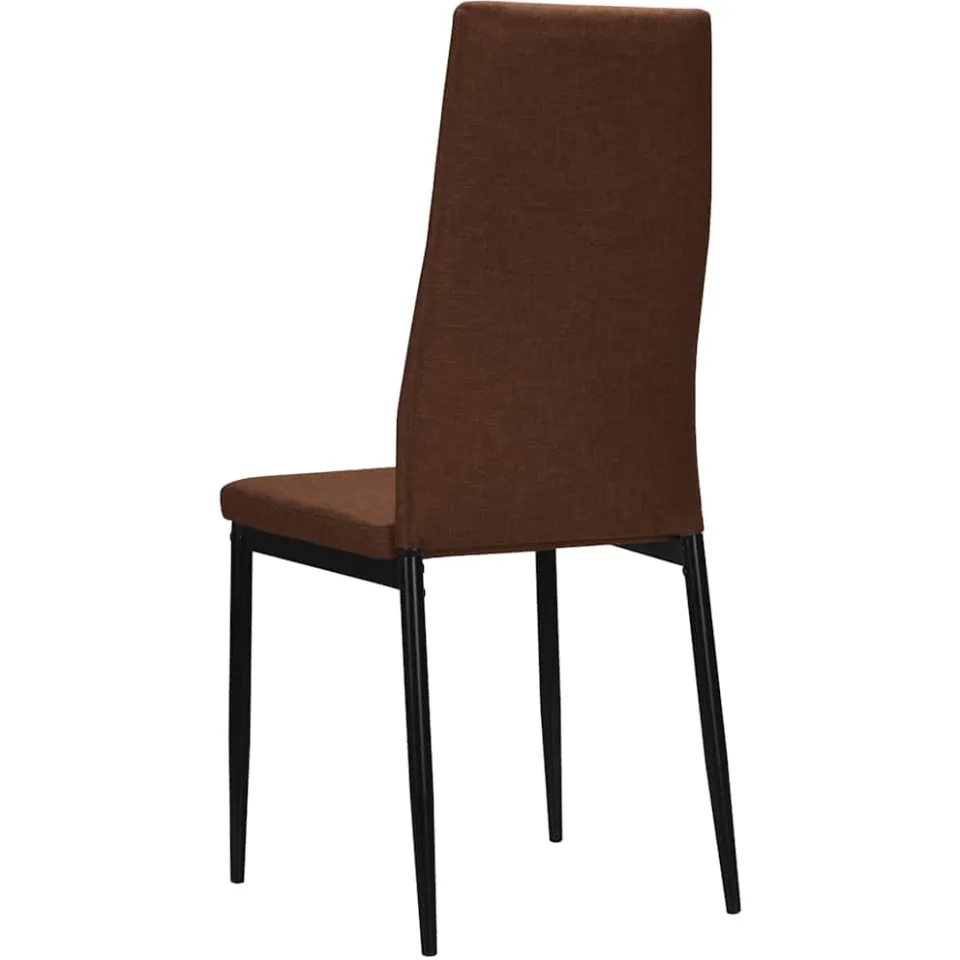 vidaXL Eetkamerstoelen 2 st stof bruin, foto 4