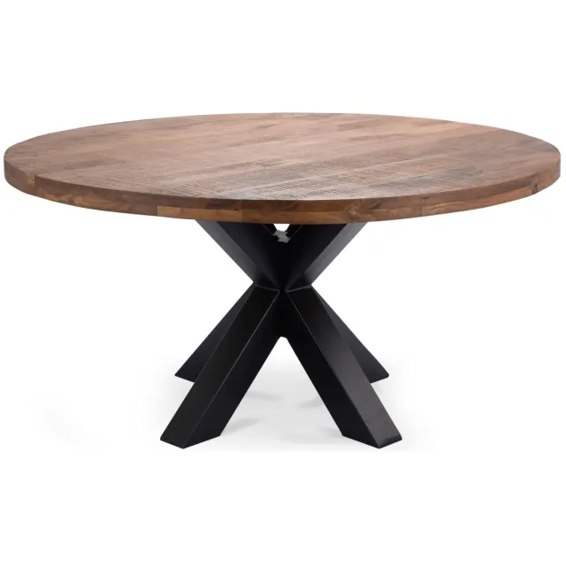 Wehkamp Home eetkamertafel Mace (diameter 150 cm) Mangohout bruin