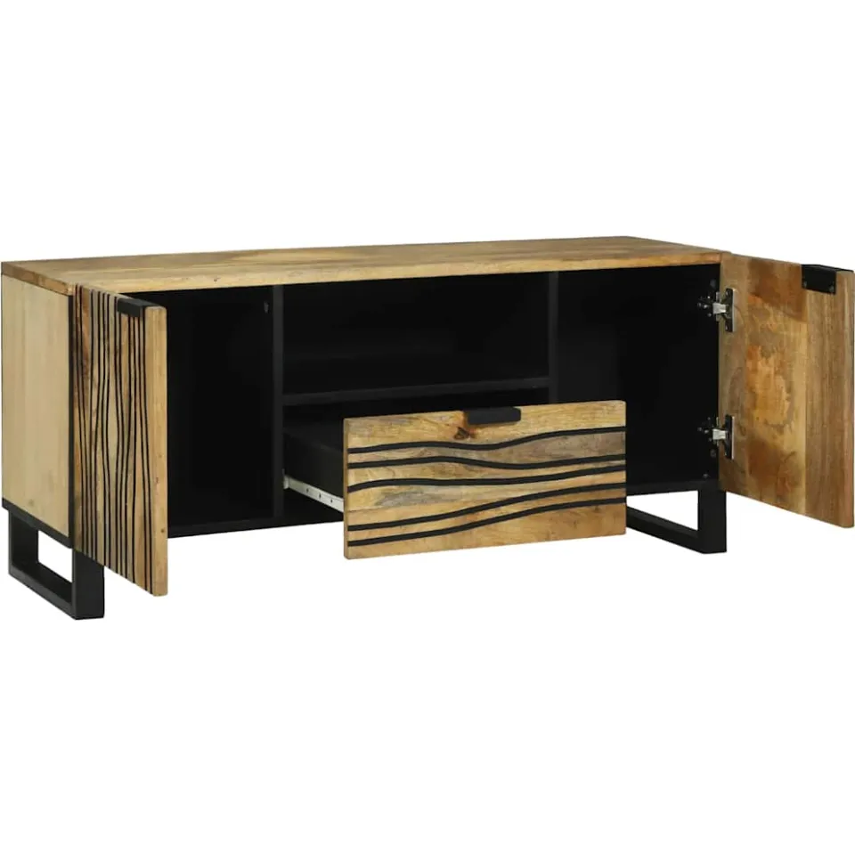 vidaXL TV Eenheden 105 x 33 x 46 cm Bruin Bewerkt hout, foto 2