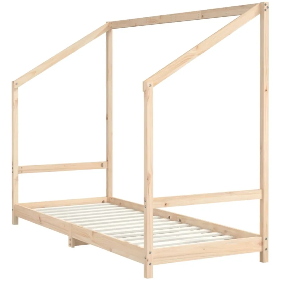 vidaXL Kinderbedframe 2x(80x200) cm massief grenenhout bruin, foto 4