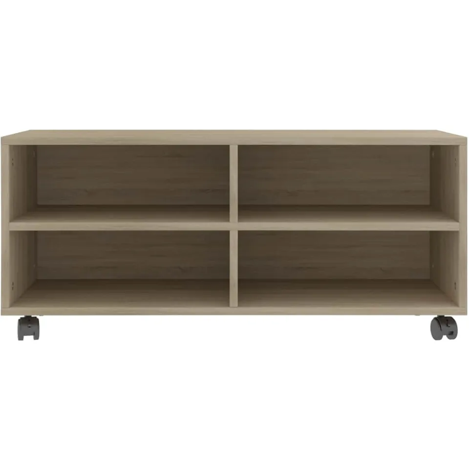 vidaXL Tv-meubel met wieltjes 90x35x35 cm bewerkt hout sonoma eiken