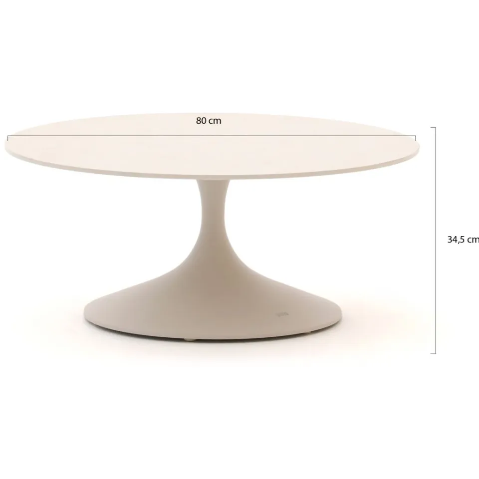 Suns Nova lounge tuintafel ø 80cm (h: 34,5cm) taupe, foto 5