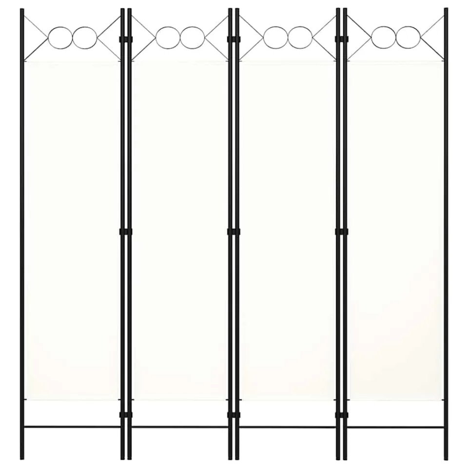 vidaXL Kamerscherm met 4 panelen 160x180 cm wit