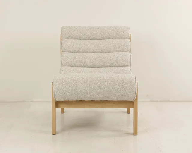 Sleepking Fauteuil / Accent Stoel Orla - Linnen - Zandkleur - Hout