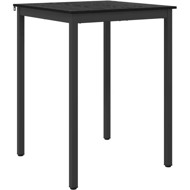 vidaXL Staande - Bartafel - Bewerkt - hout - Vierkant Zwart eiken