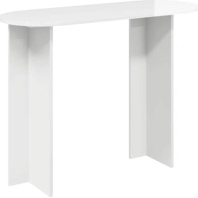 vidaXL Wandtafel - Hoogglans - Wit - 100 - x - 39,5 - x - 75 - cm - Bewerkt - hout Hoogglans wit
