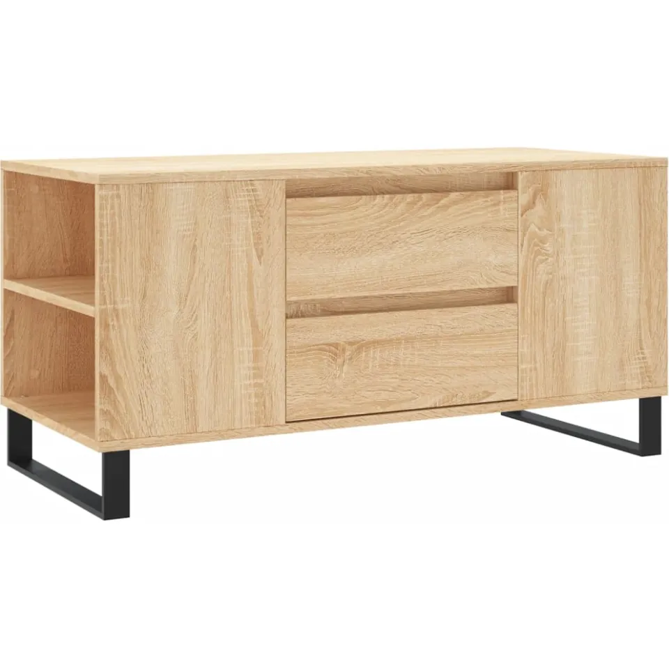 vidaXL Salontafel 102x44,5x50 cm bewerkt hout sonoma eikenkleurig, foto 4