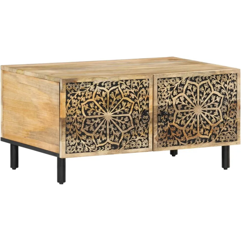 vidaXL Salontafel 80x50x40 cm massief mangohout Bruin