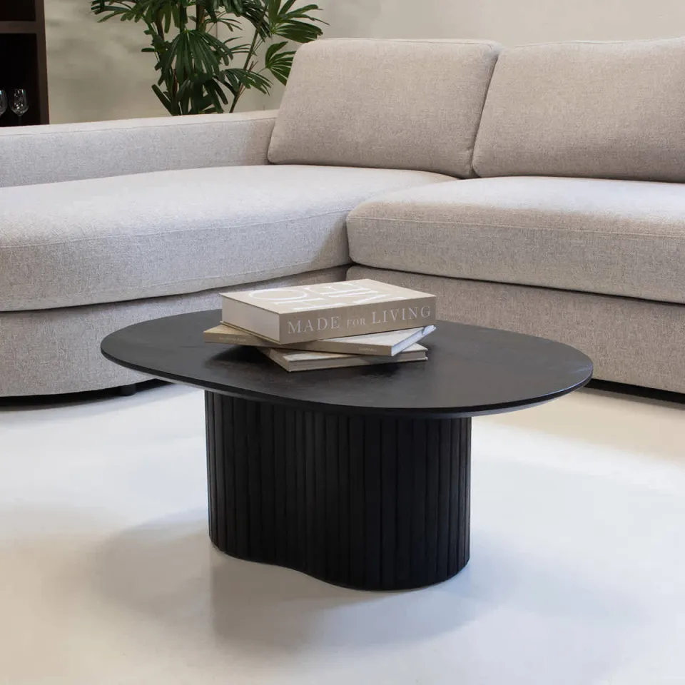 Giga Meubel Salontafel Ava - Ovaal - Mangohout - 90cm, foto 4