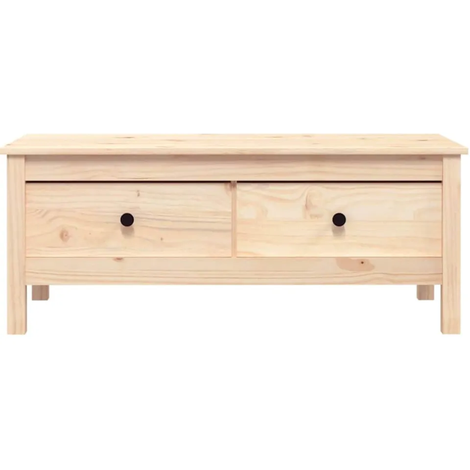 vidaXL Salontafel 100x50x40 cm massief grenenhout bruin, foto 4