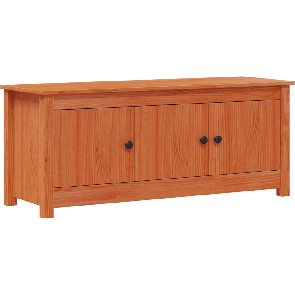 vidaXL Schoenenkast Wasbruin 110 x 38 x 45,5 cm Massief grenenhout bruin, foto 3