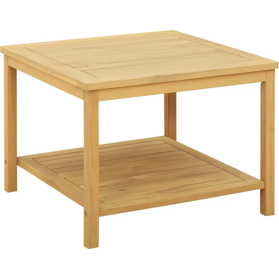 vidaXL Bijzettafel Olie naturel 60 x 60 x 45 cm Massief Acaciahout Bruin