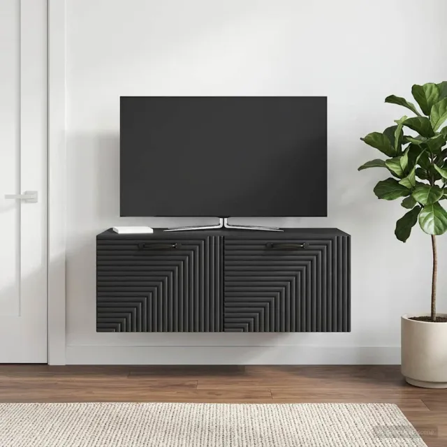 vidaXL Wandbeugel TV-kast Zwart 78,5 x 41 x 30 cm Bewerkt hout