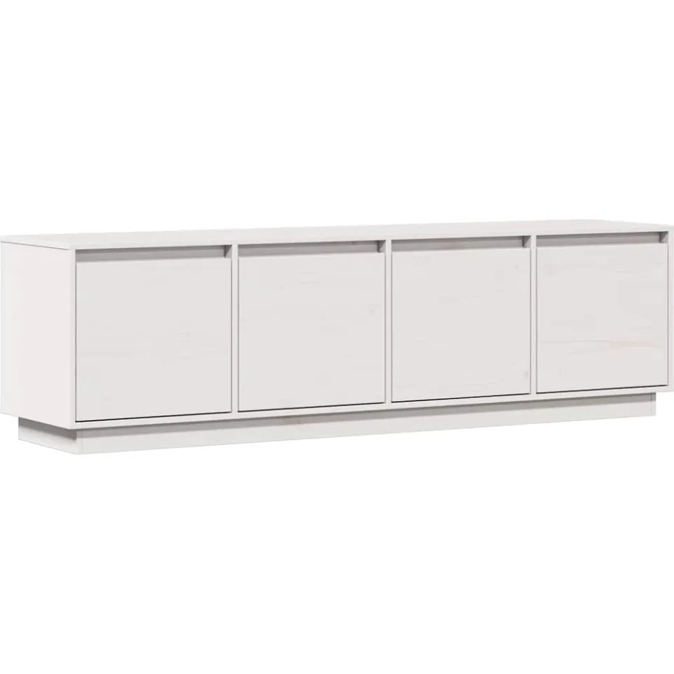 vidaXL Tv-meubel 156x37x45 cm massief grenenhout wit, foto 3