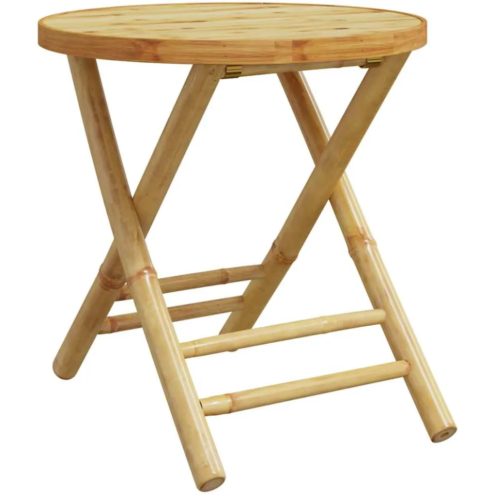 vidaXL Tuintafel inklapbaar Ø 45x45 cm bamboe Bruin