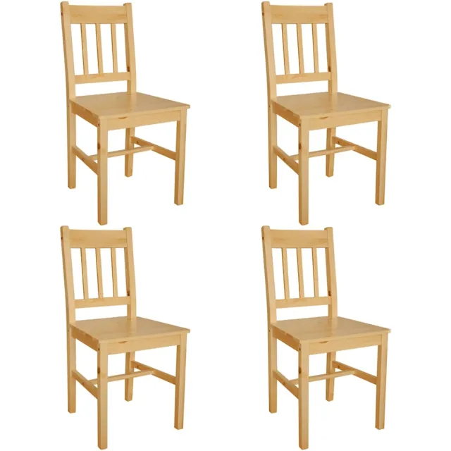 vidaXL Eetkamerstoelen 4 st grenenhout Beige