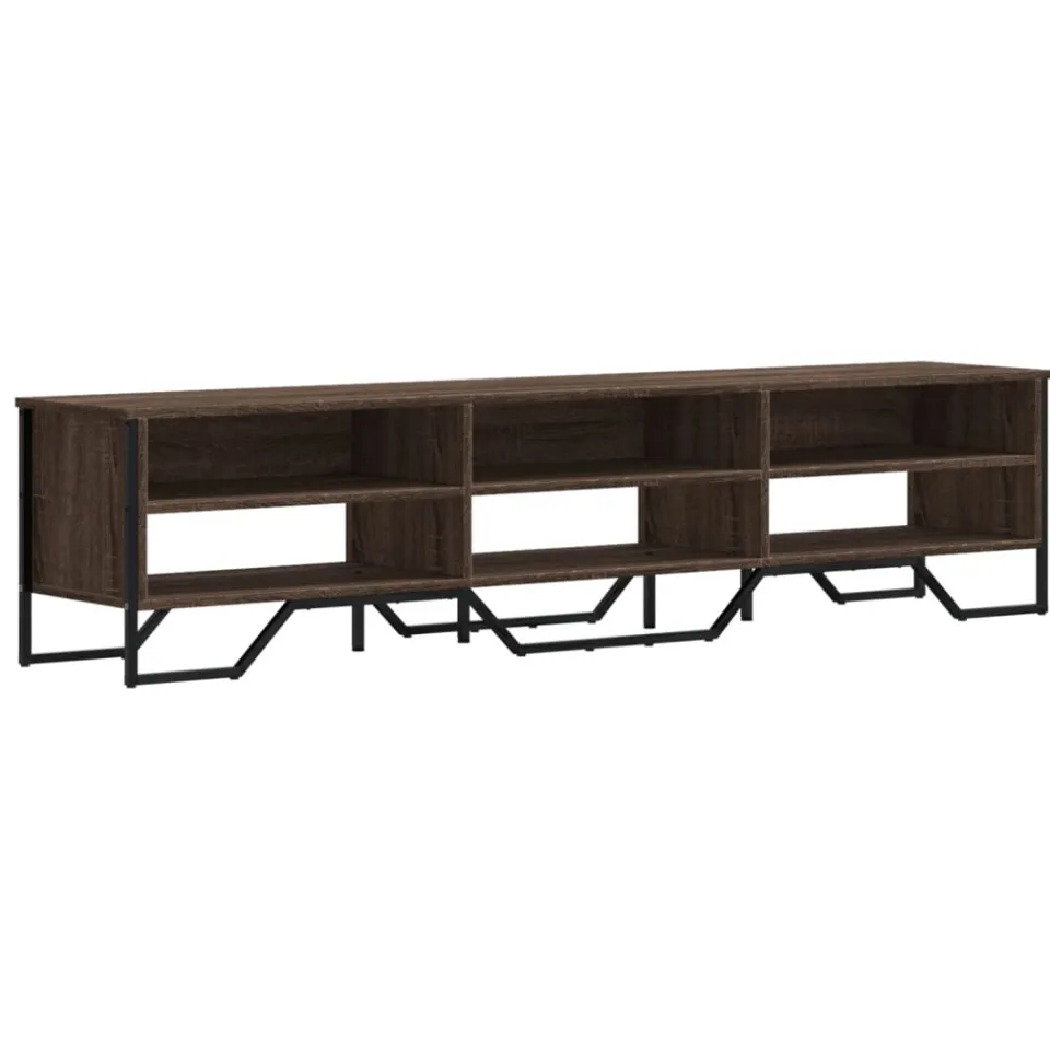 vidaXL Tv-meubel 180x34x41 cm bewerkt hout bruin eikenkleurig, foto 3