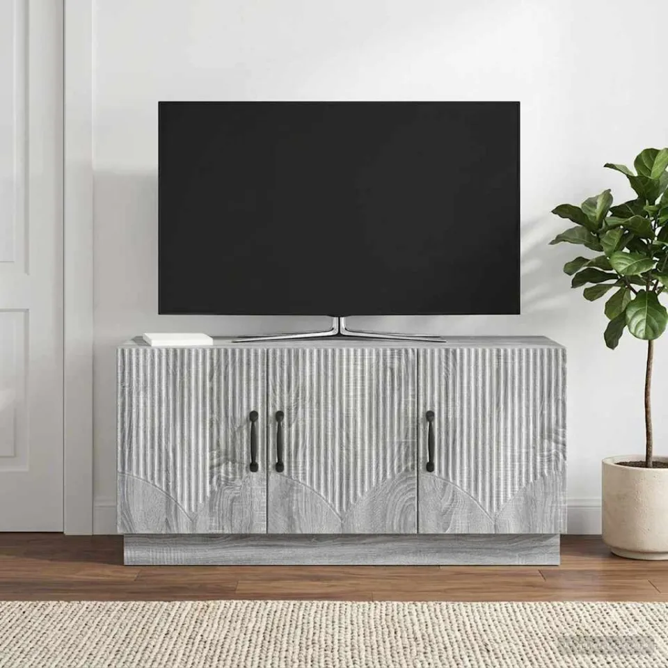 vidaXL TV-kast Grijs sonoma 99 x 34,5 x 47 cm Bewerkt hout, foto 4