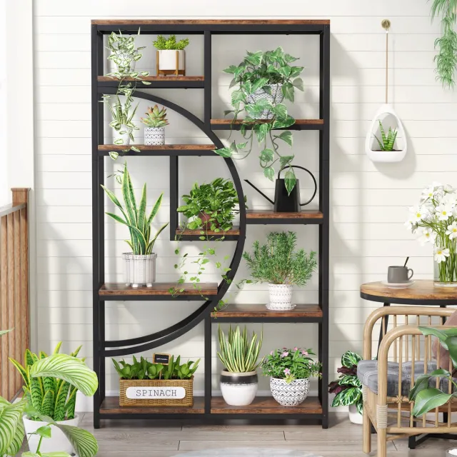 Smyl. Boekenplank - Boekenkast - Kast - Boekenrek - 5 Laags - Bruin - Industrieel - Opbergkast - 95 × 175 × 30 cm (B × H × D) Bruin/Zwart