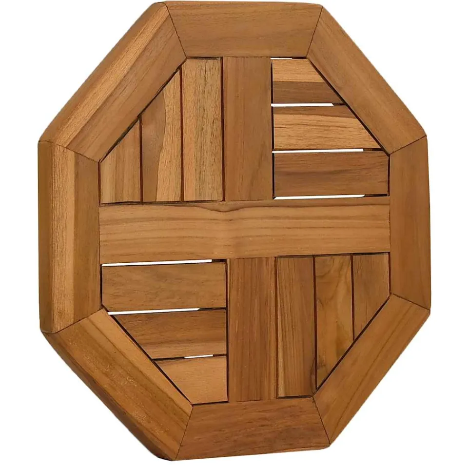 vidaXL Tafelblad achthoekig 40x40x2,5 cm massief teakhout Bruin