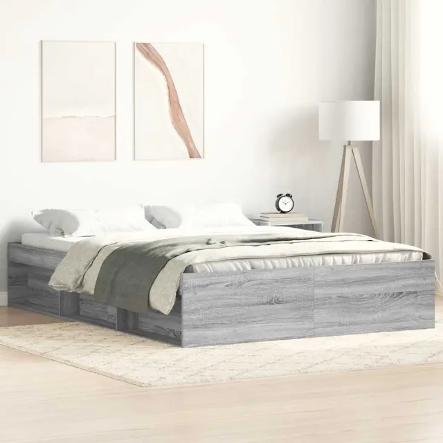 vidaXL Bedframe grijs sonoma eikenkleurig 160x200 cm