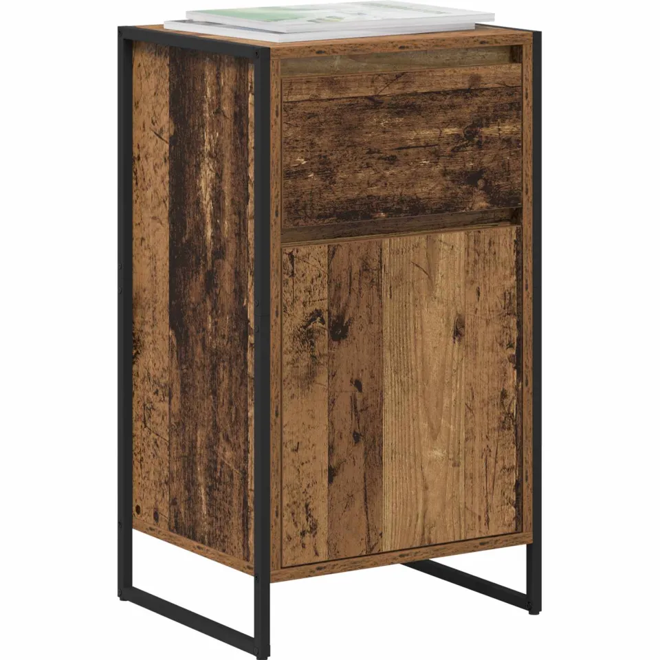 vidaXL Dressoir Oud Hout 43 x 36 x 75,5 cm Bewerkt hout Bruin