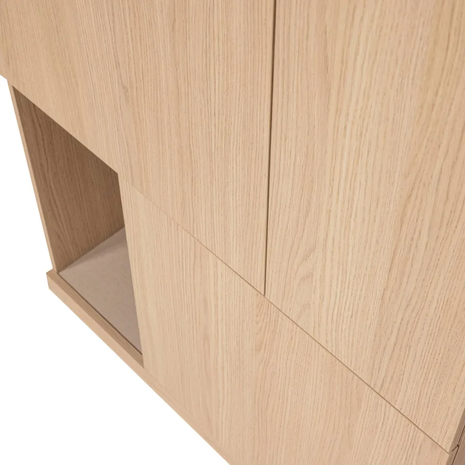 WOOOD Build Opbergkast 80 cm - Walnoot Fineer - Bruin - 215x80x41, foto 4