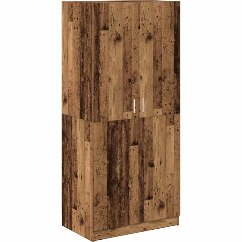vidaXL Kledingkast 80x52x180 cm bewerkt hout oud houtkleurig bruin, foto 3
