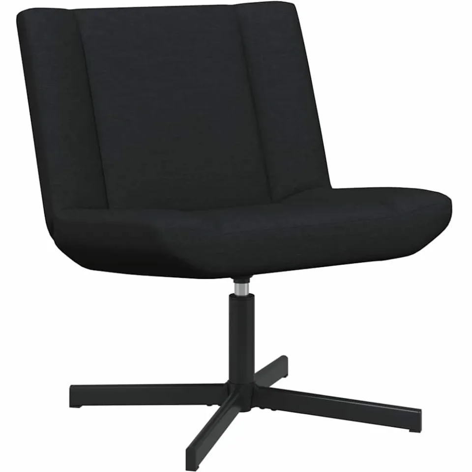 vidaXL Draaistoel Zwart 63 x 75 x 76 cm Stof