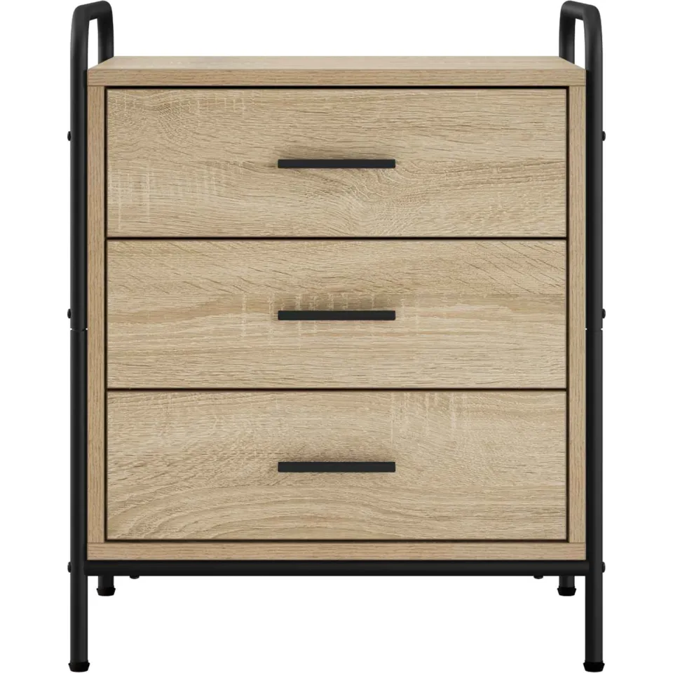 vidaXL Nachtkastje Sonoma Eiken 48 x 36,5 x 60 cm Bewerkt hout, foto 4