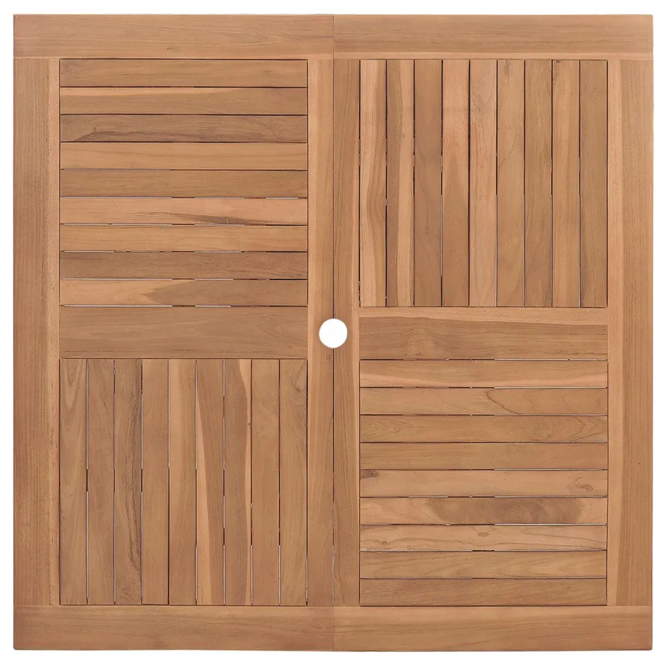 vidaXL Tuin eettafelset Bruin Massief Teak Hout, foto 4